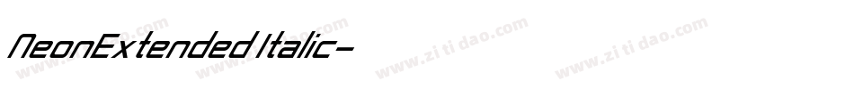 NeonExtended Italic字体转换